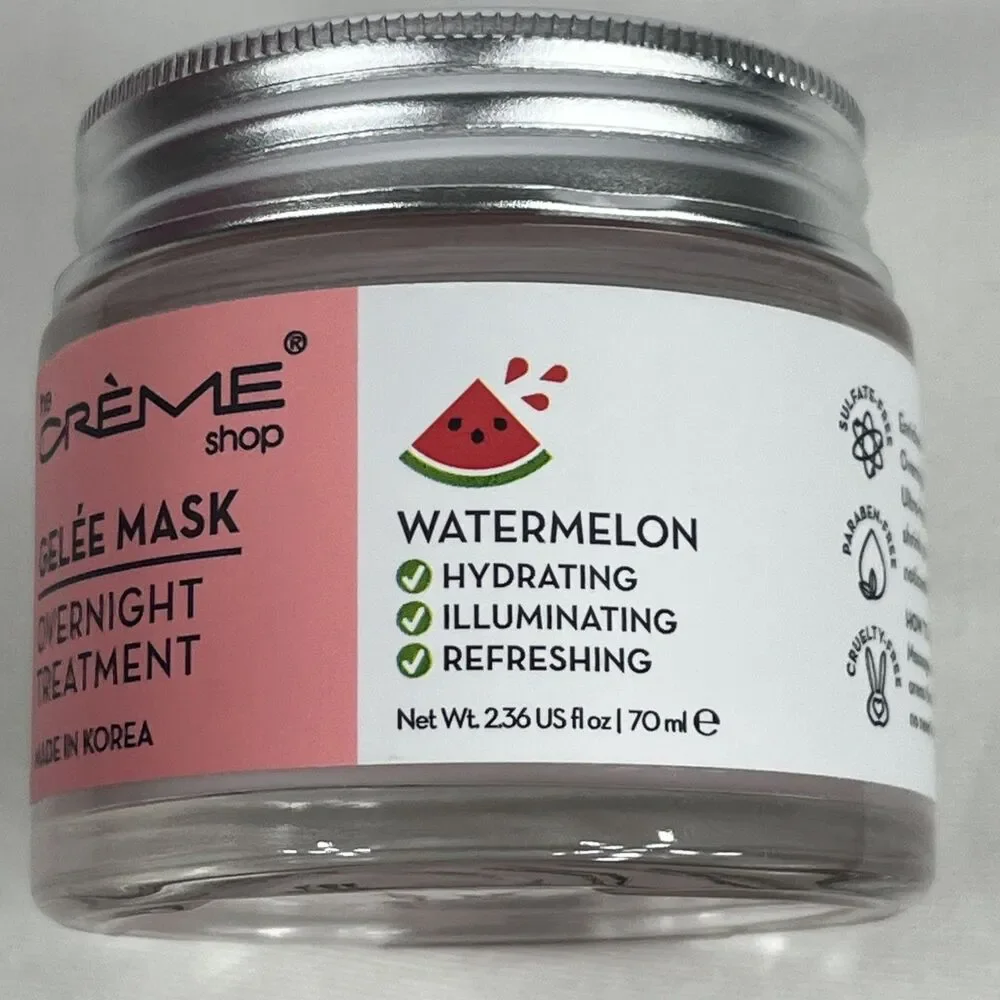 Lot of 2 The Creme Shop Gelee Mask Overnight Treatment Watermelon 2.36 fl oz NEW